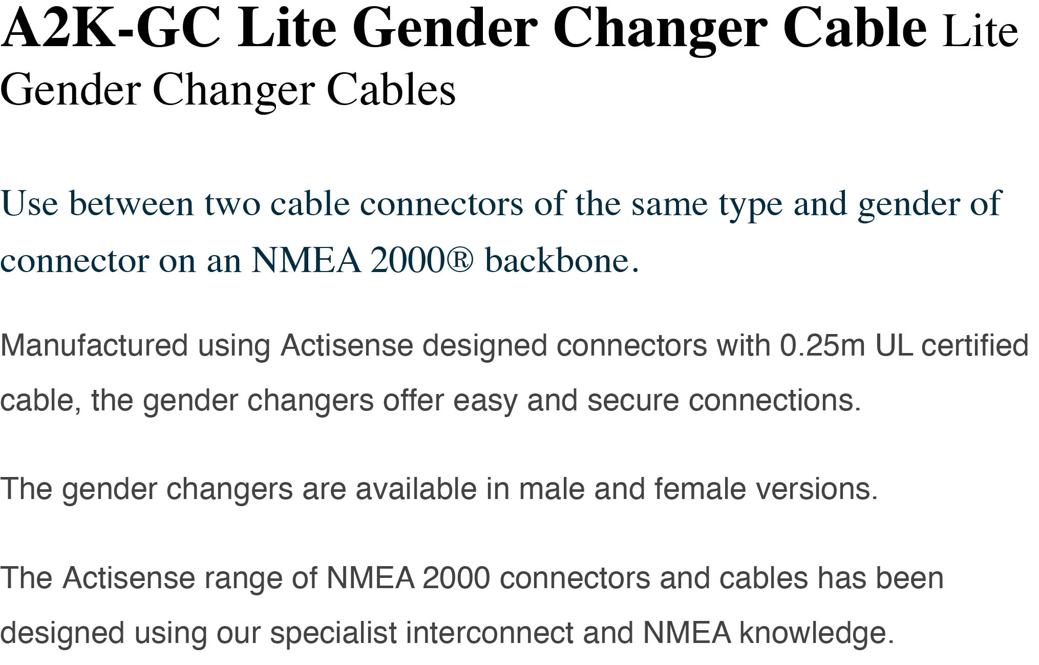 Actisense Gender changer Female to Female